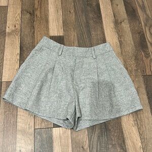Pleated Gray Hi Rise Preppy Classic Shorts Size XS